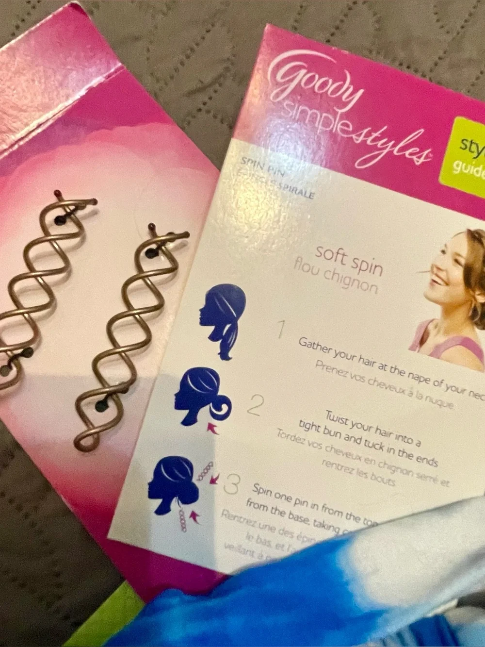 14 Hair items 6-Headbands/wraps, 2-Bow 3-metal Hair ties, Claw Clip, bun, misc